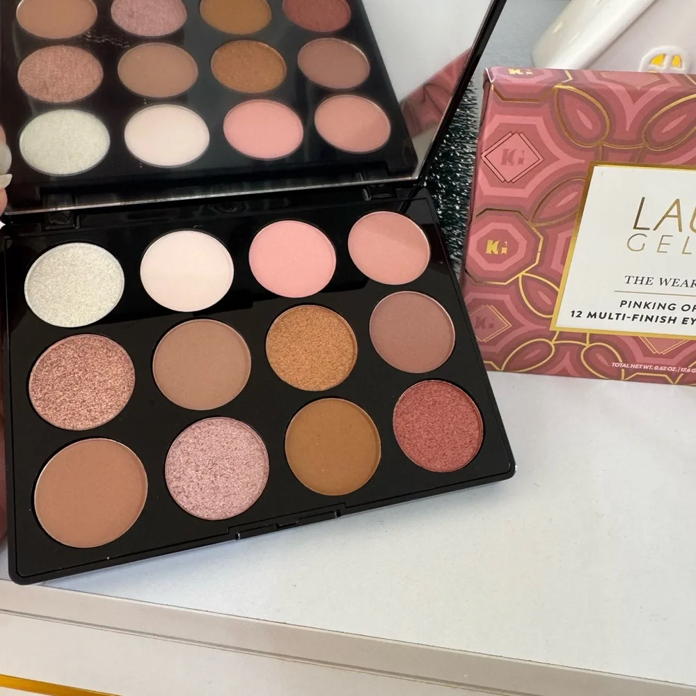 LAURA GELLER 12 Multi-Finish Eyeshadow Palette - Pink and Brown Shades